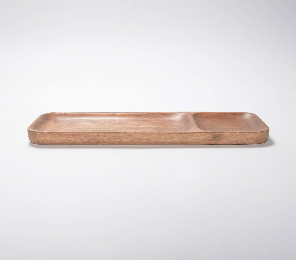 Minimale houten chip- en dipschotel