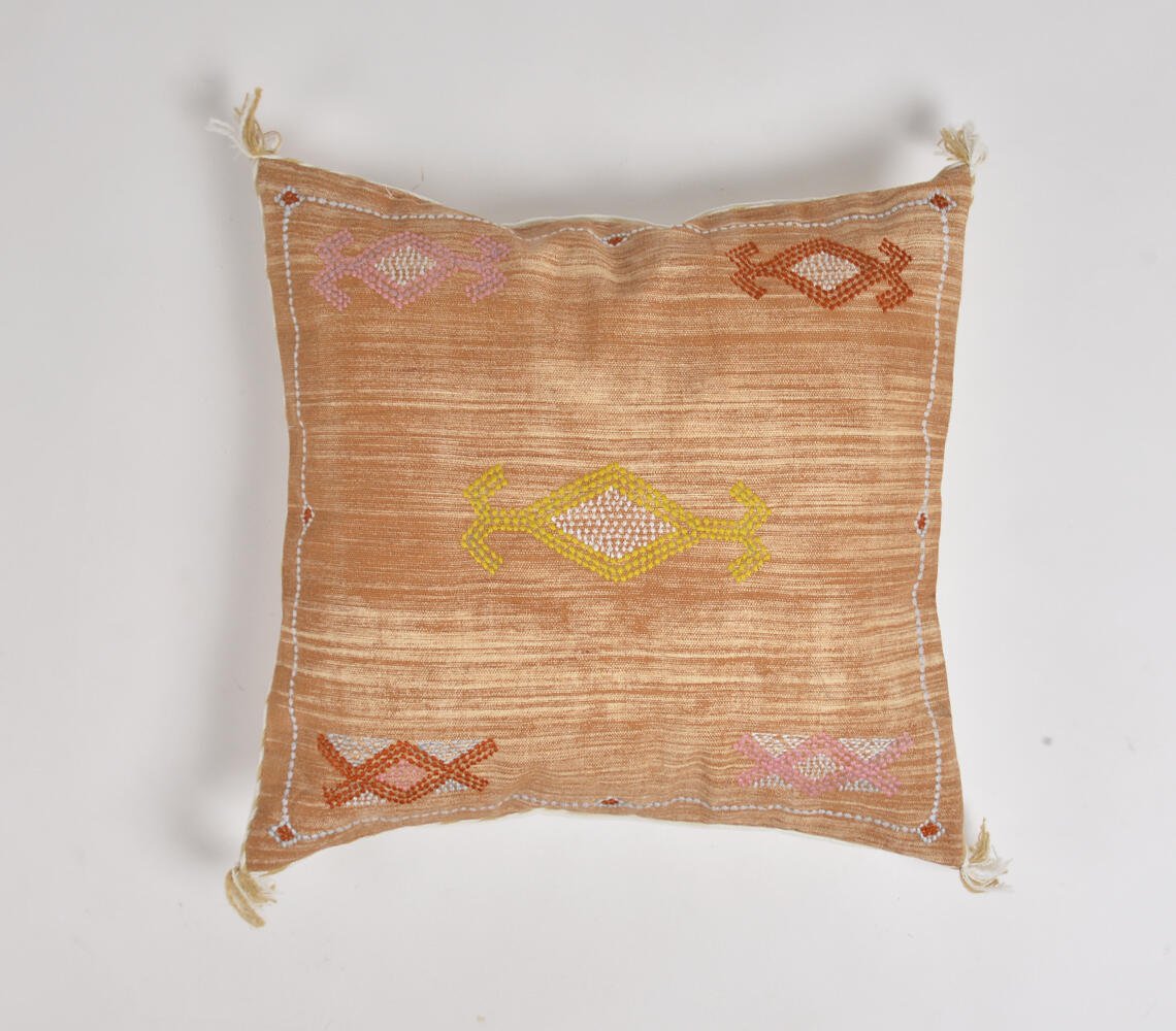 Embroidered Ginger Cushion cover