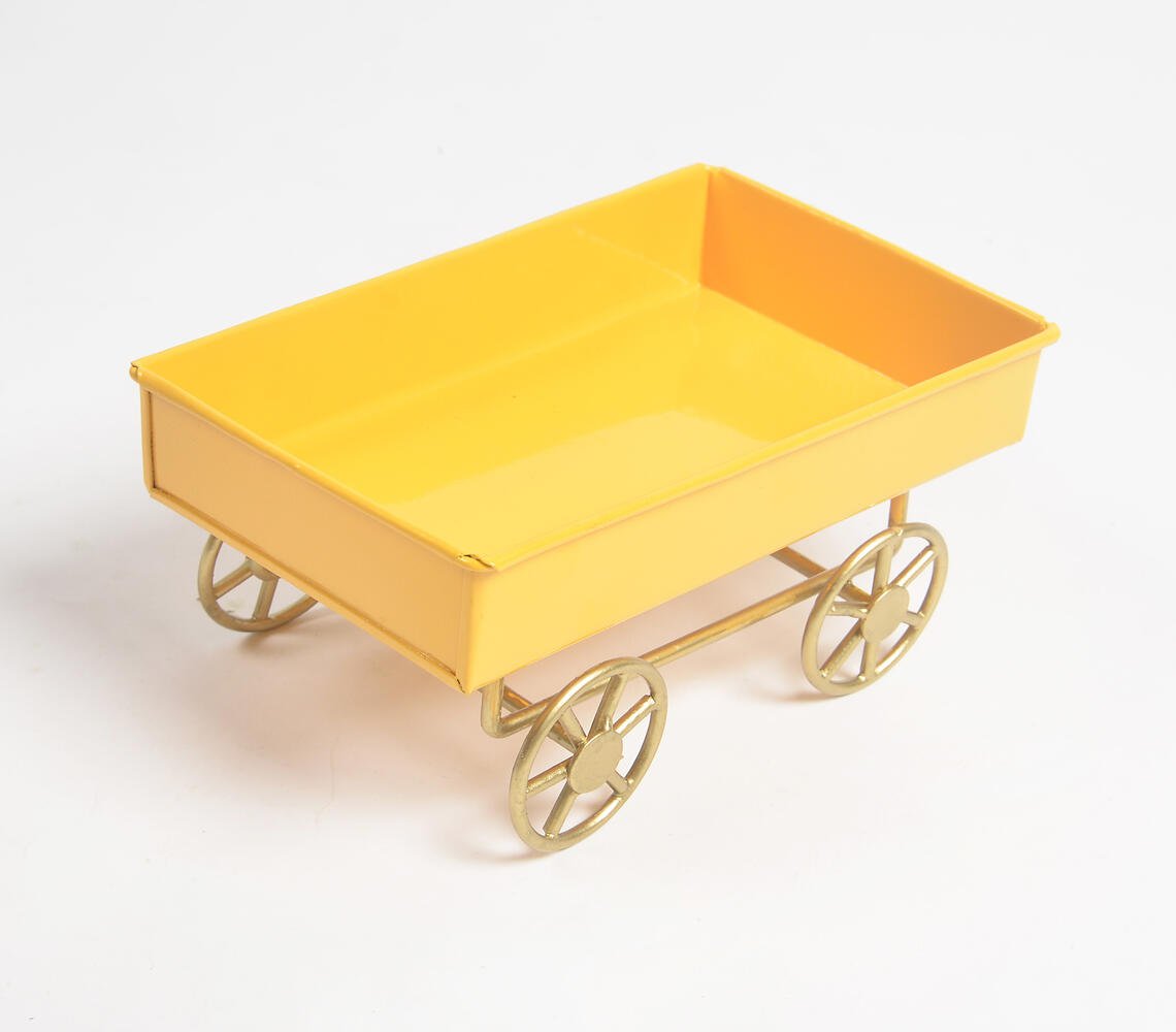 Enameled Iron Lemon Serving Cart