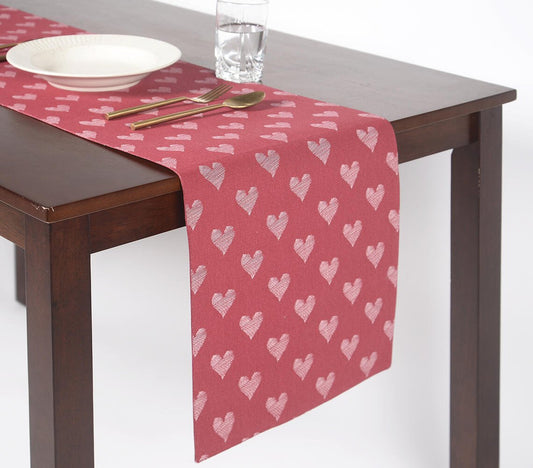 Heart Printed Table Runner