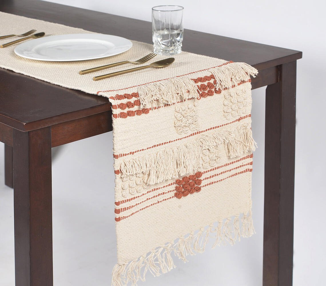 Textured Bohemian Handwoven Table Runner