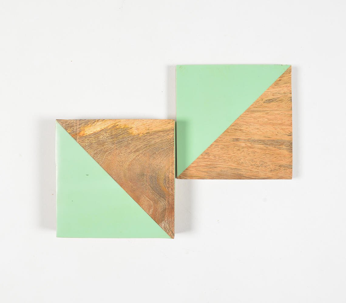 Colorblock Mint Coasters (set of 4)