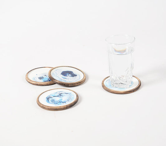 Handmade Mango wood Coasters (set of 4)