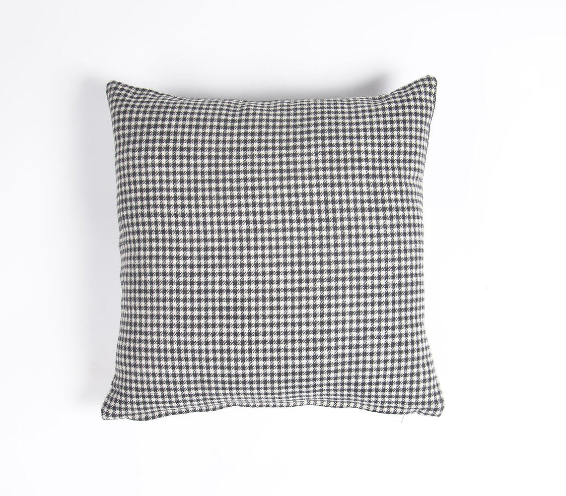 Monochrome Woolen Blend Cushion Cover, 16 x 16 inches