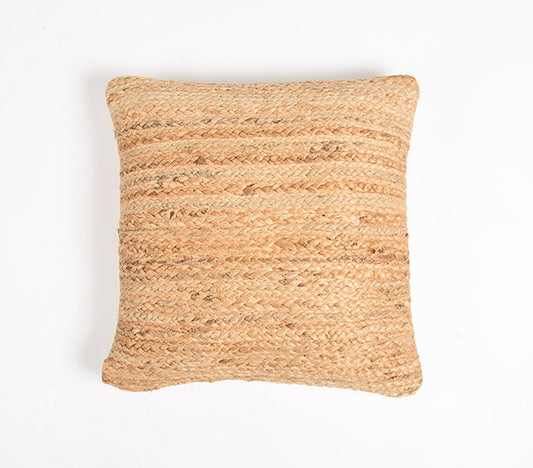 Hand Braided Jute & Cotton Cushion Cover