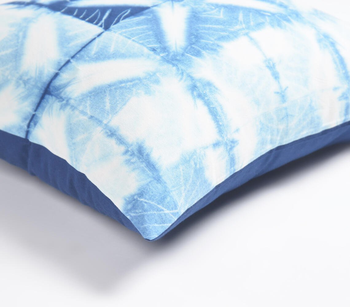 Abstract Tie & Dye Cotton Cushion Cover, 16 x 16 inches