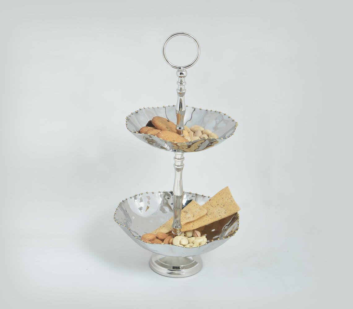 Handcrafted 2-Tier Iron Cake Stand