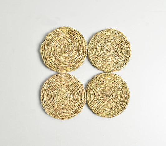 Hand Braided Sabai Grass Coasters (set of 4)