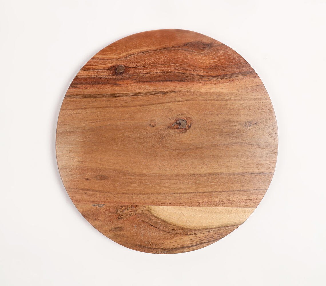 Acacia Wood Classic Round Serving Platter