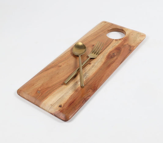 Classic Rectangular Raw Wood Cutting Board