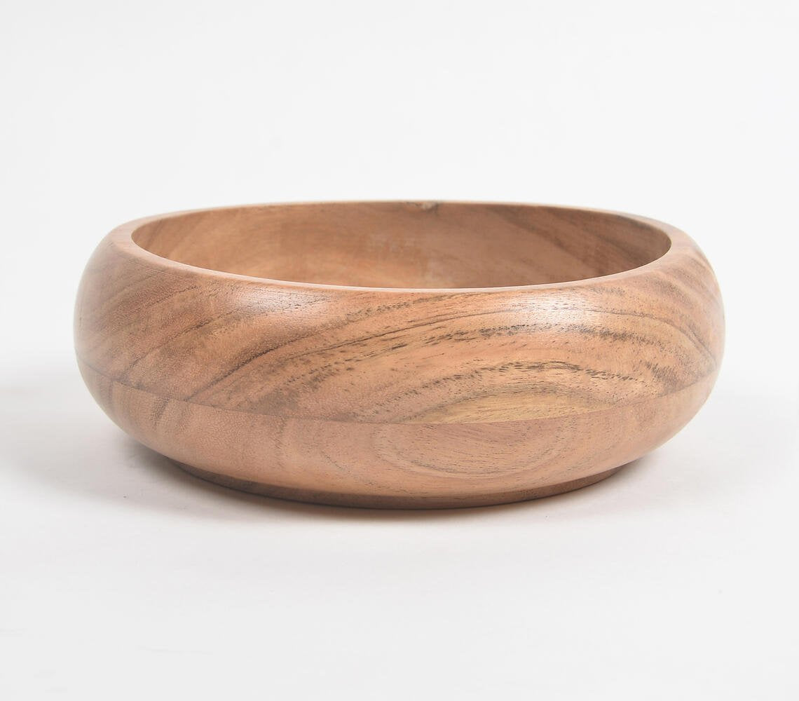 Bulky Natural Wooden Serving Bowl