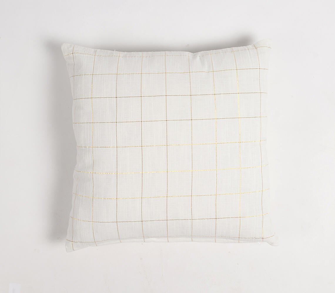 Handloom Minimal Checks Cotton Cushion Covers (set of 2)