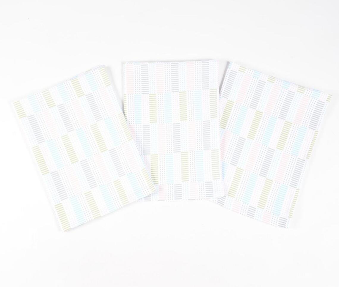 Pastel Handloom Kitchen Towels (set of 3)