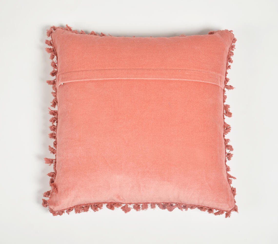 Solid Pink Cotton Cushion Cover, 18 x 18 inches