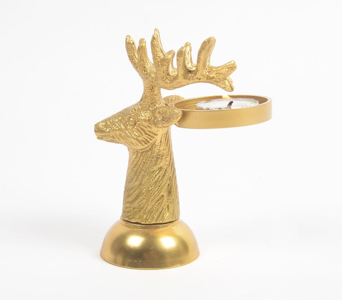 Statement Christmas Reindeer Tea Light Candle Stand