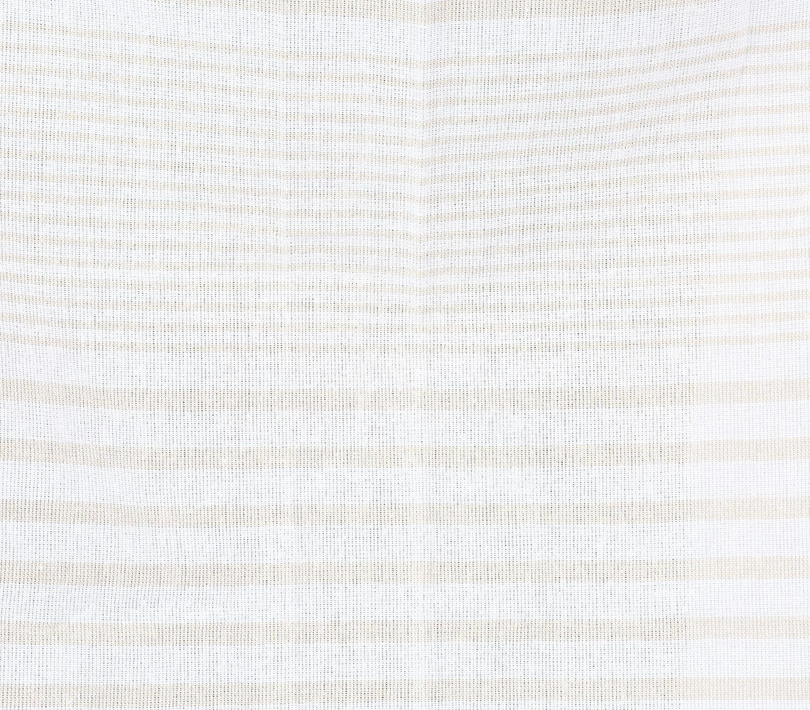 Striped Neutral Tasseled Towel