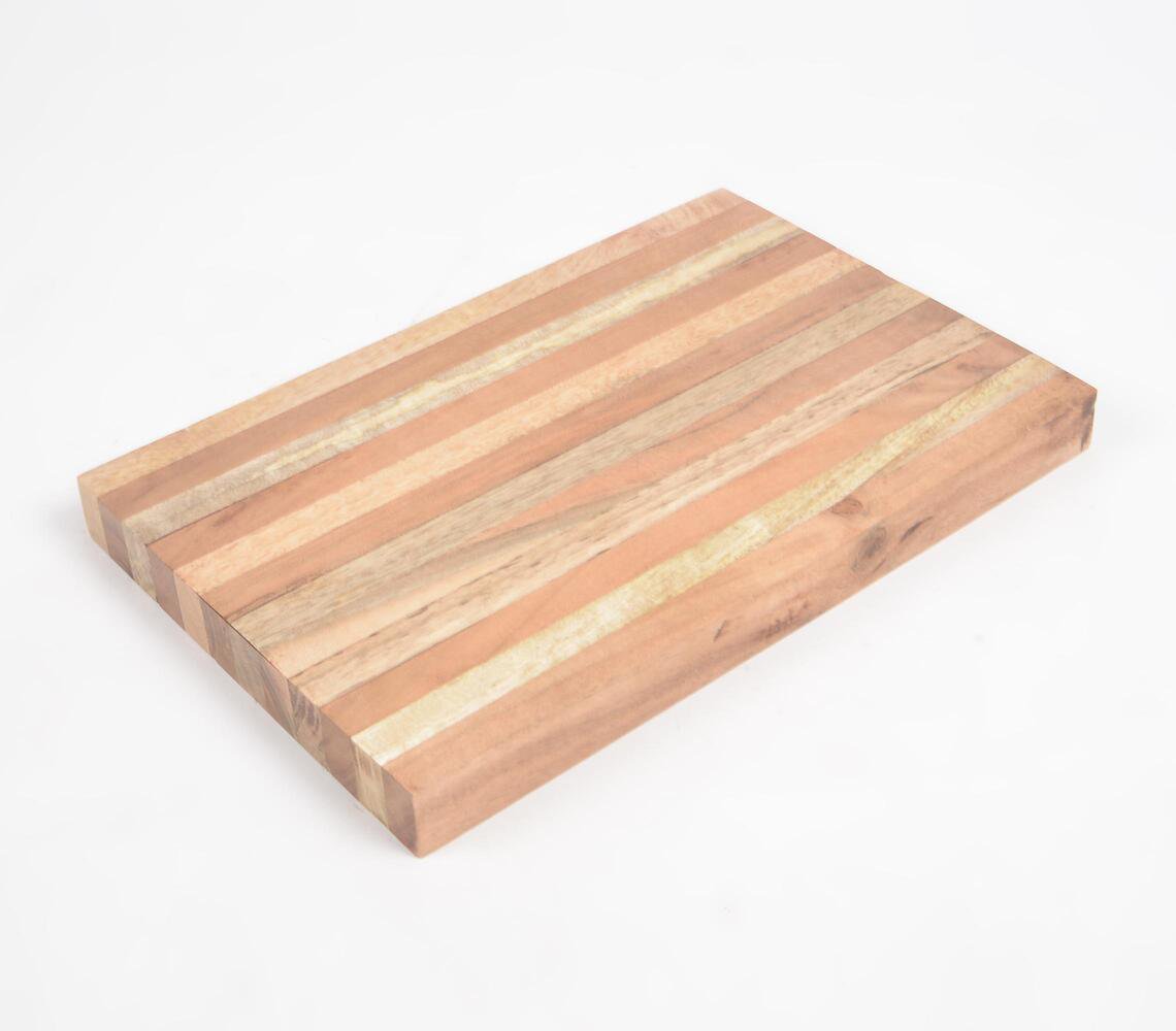 Striped Acacia & Mango Wood Cutting Board