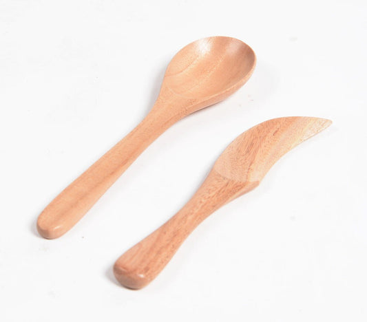 Classic Neem Wood Knife & Spoon Set