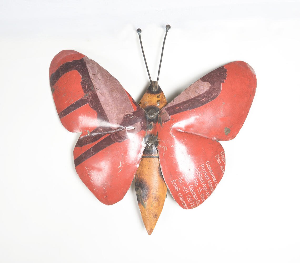 Recycled Iron Butterfly Tabletop Decorative