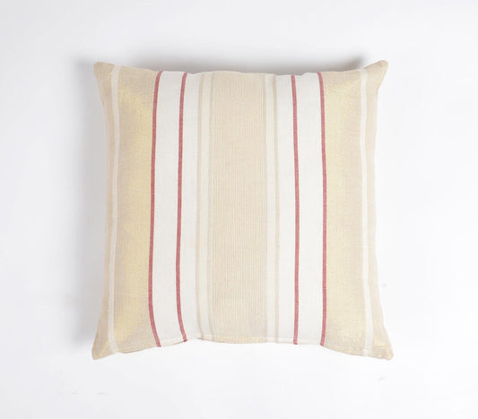 Pastel Striped Cotton Cushion Cover, 16 x 16 inches