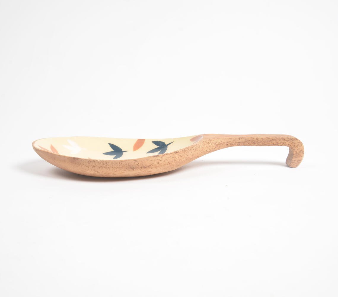 Autumn Enameled Mango Wood Spoon Platter