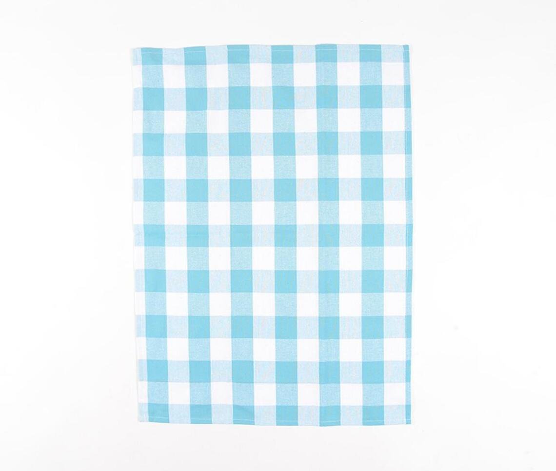 Handwoven Checkered Kitchen Towels (Set of 3)