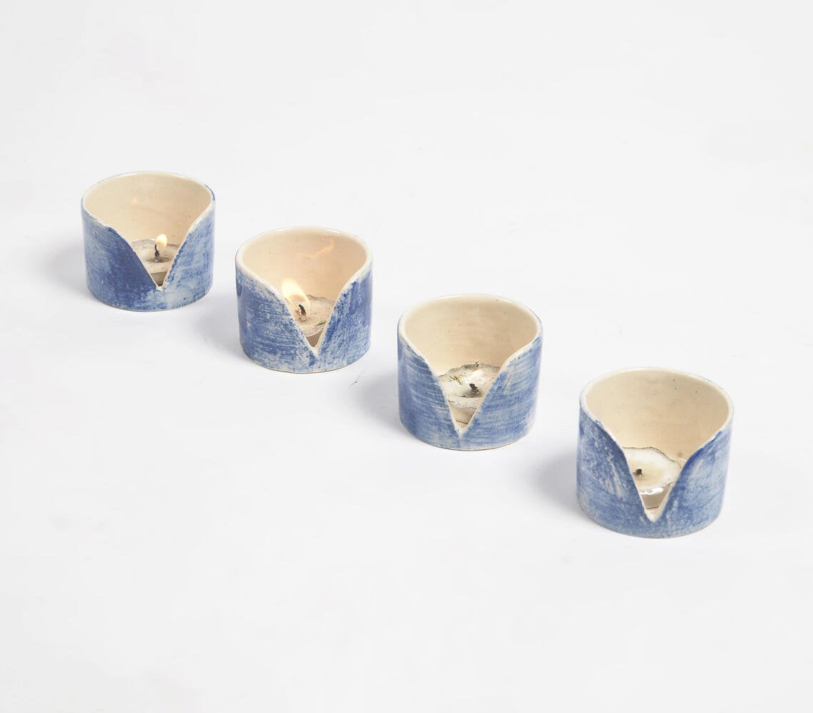 Stargaze Clay Tealight Holders (Set of 4)