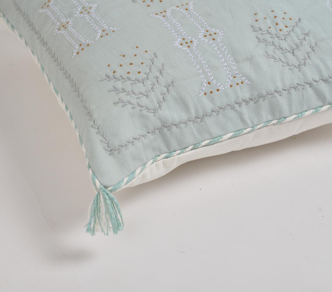 Minimal Mint Embroidered Cushion cover