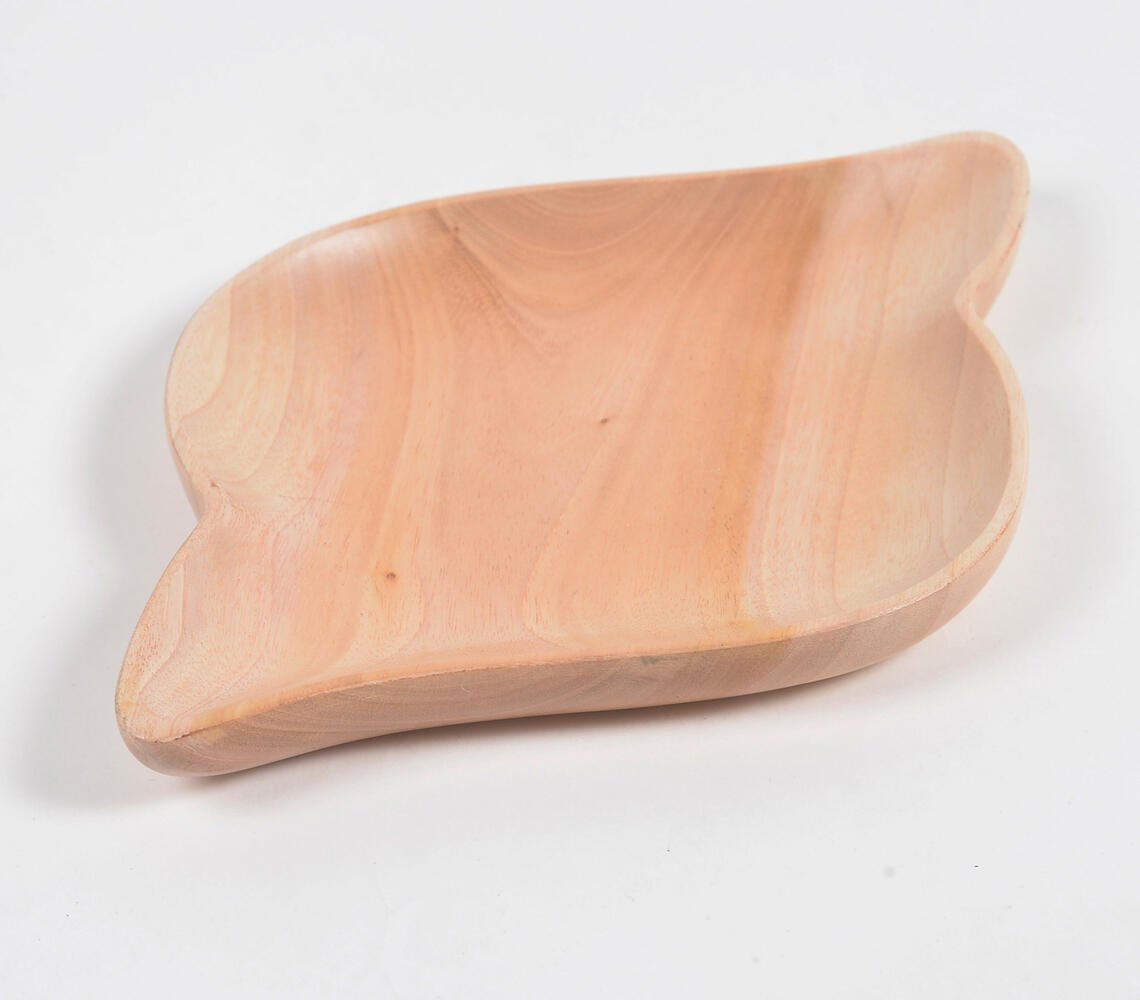 Shell-Cut Neem Wood Serving Platter