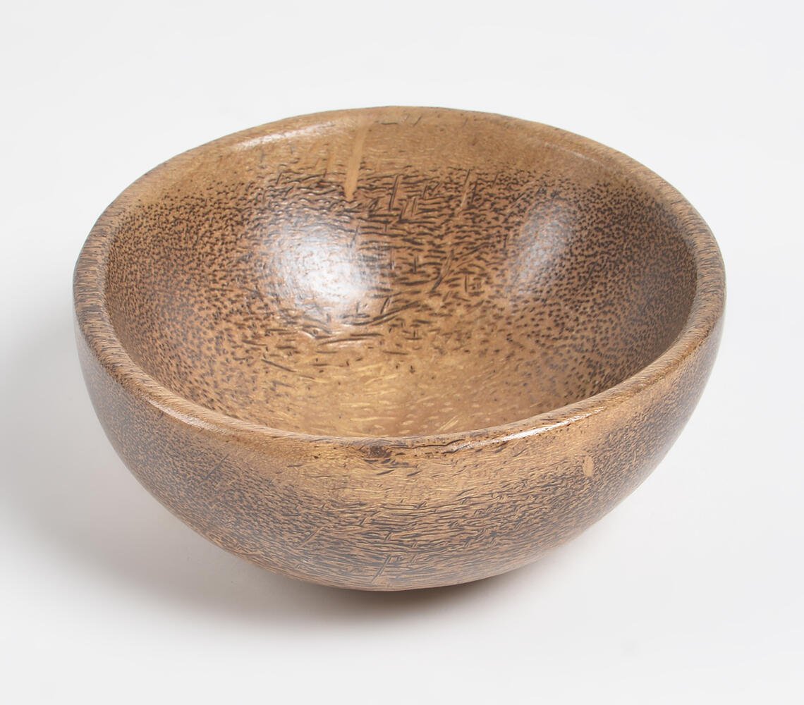 Turned Wood Glossy Serving Bowl