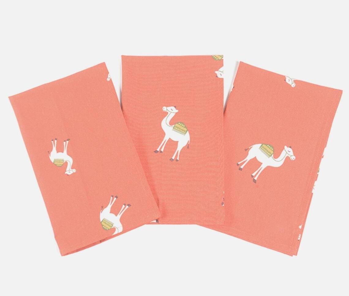 Camel Printed Kitchen Towels (set of 3)