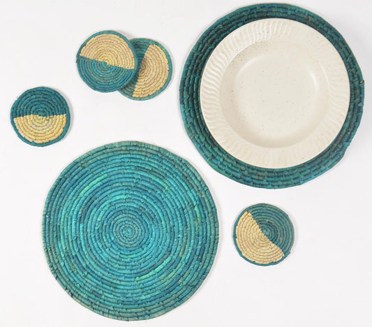 Natural Grass Placemats & Coasters (Set of 8)