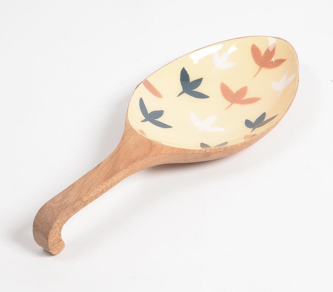 Autumn Enameled Mango Wood Spoon Platter