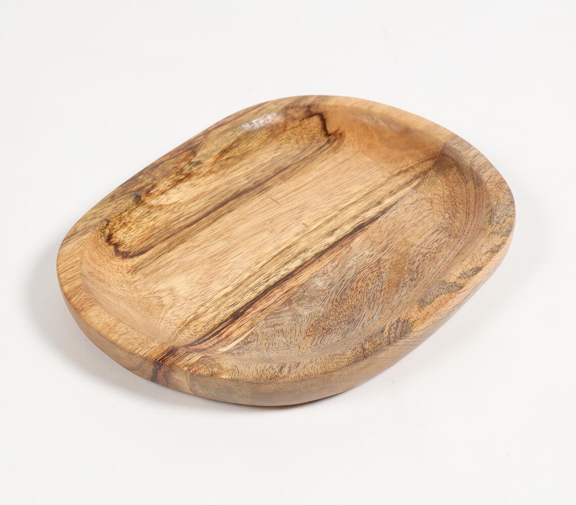 Hand Carved Wood Classic Serving Platter