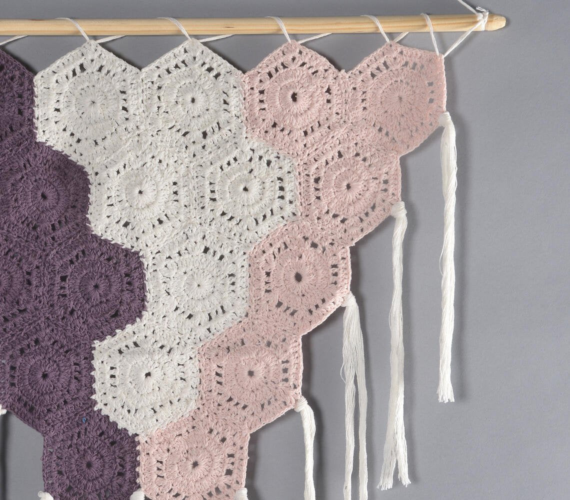 Blush & Plum Crochet Wall Hanging