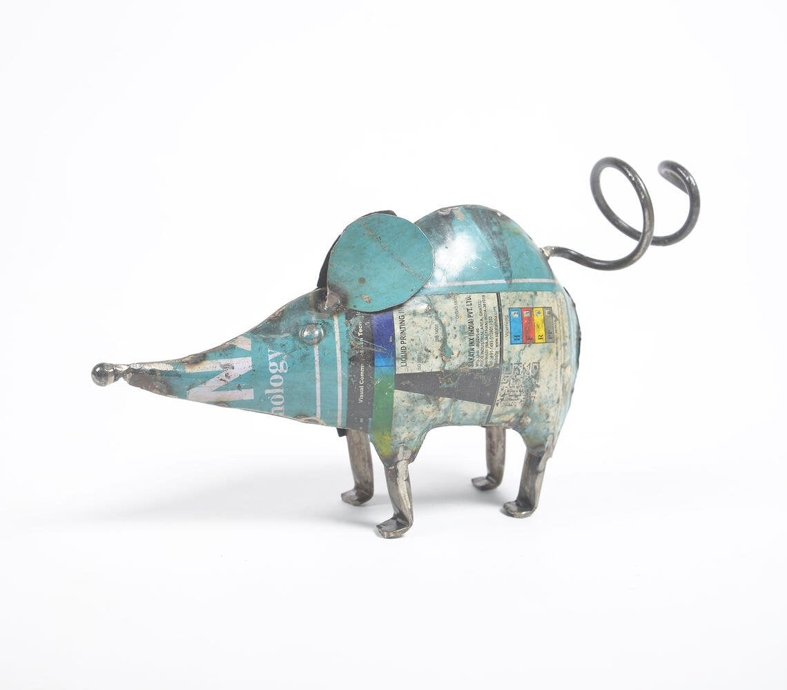 Recycled Iron Mouse Tabletop Decorative