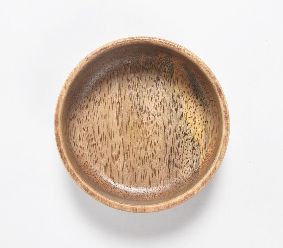 Turned Classic Acacia Wood Bowls (set of 4)