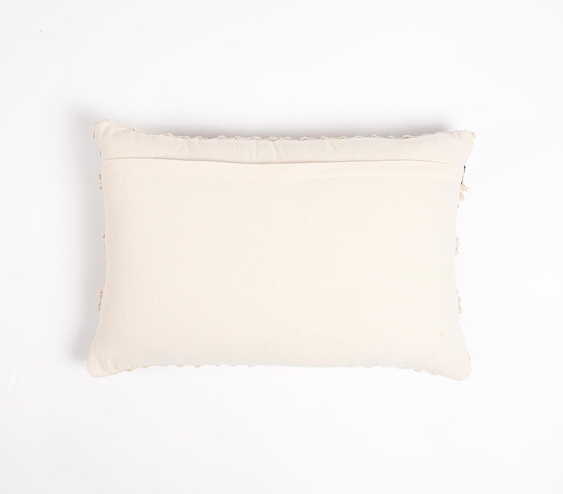 Woven & Embroidered Cotton Lumbar Cushion cover