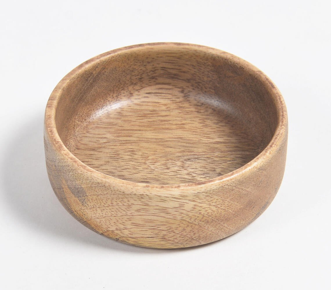 Turned Classic Acacia Wood Bowls (set of 4)