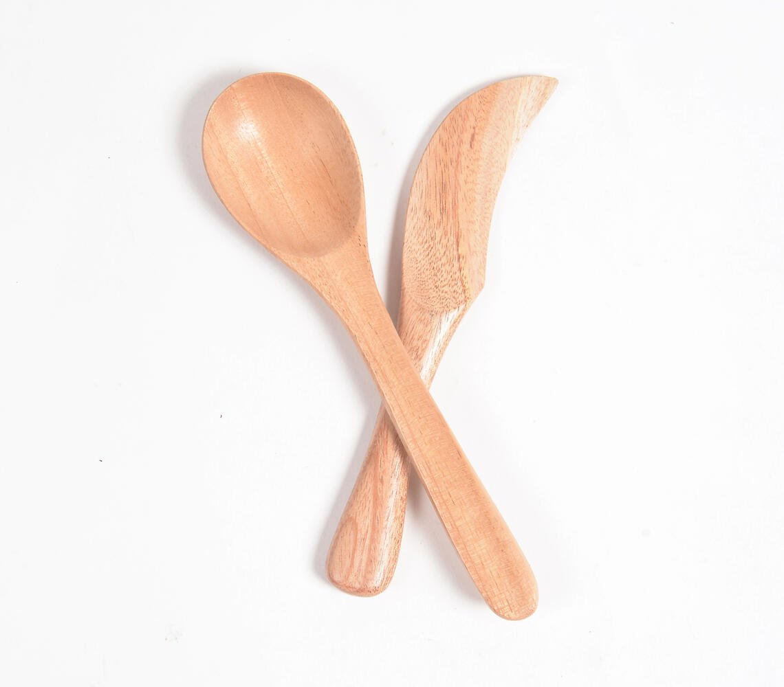 Classic Neem Wood Knife & Spoon Set