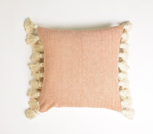 Tasseled Apricot Cushion cover