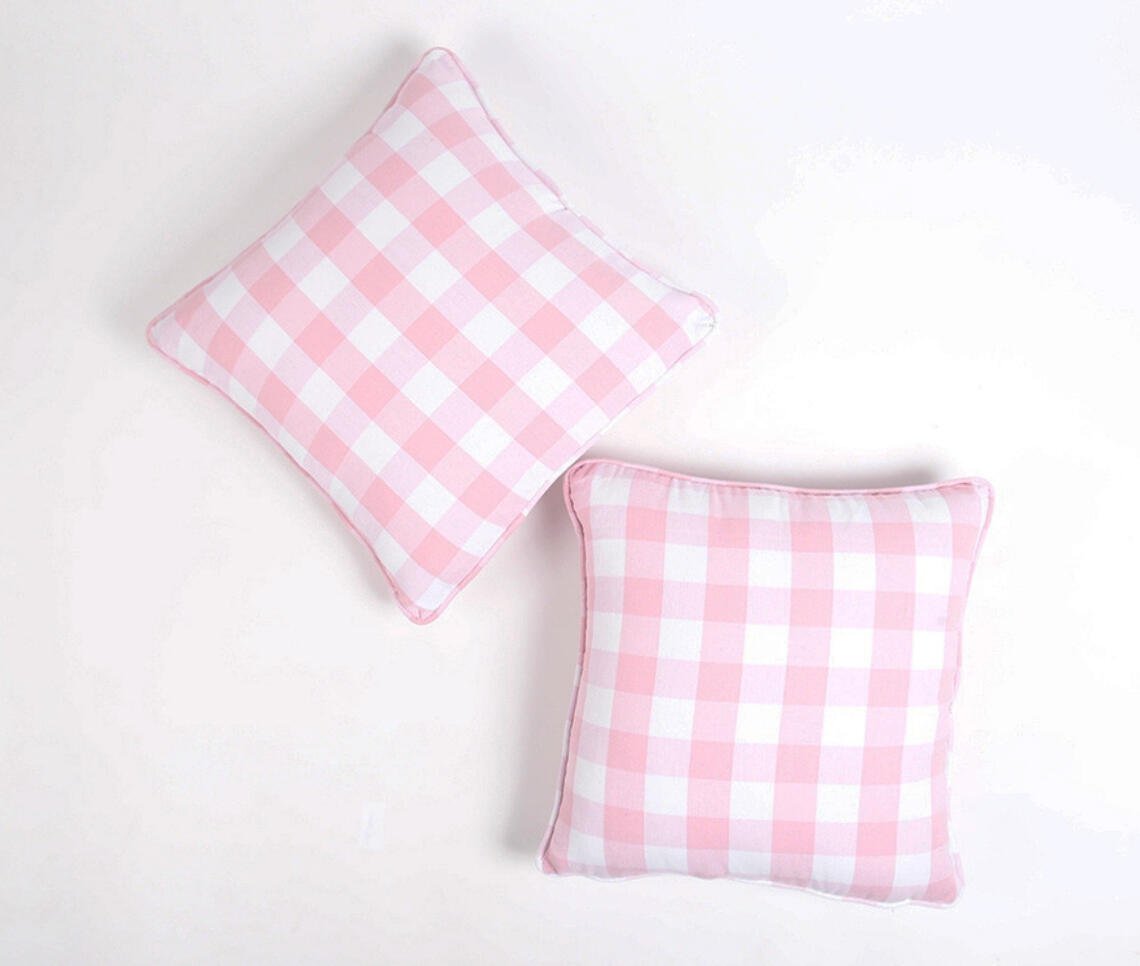 Handloom Cotton Pastel Cushion covers (set of 2)