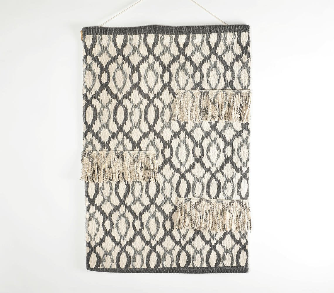 Novelty Print Cotton Grey Wall Hanging