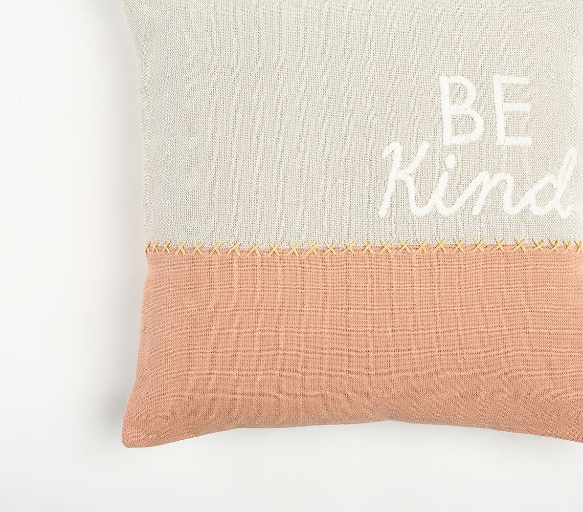 Colorblock Typographic Cushion cover