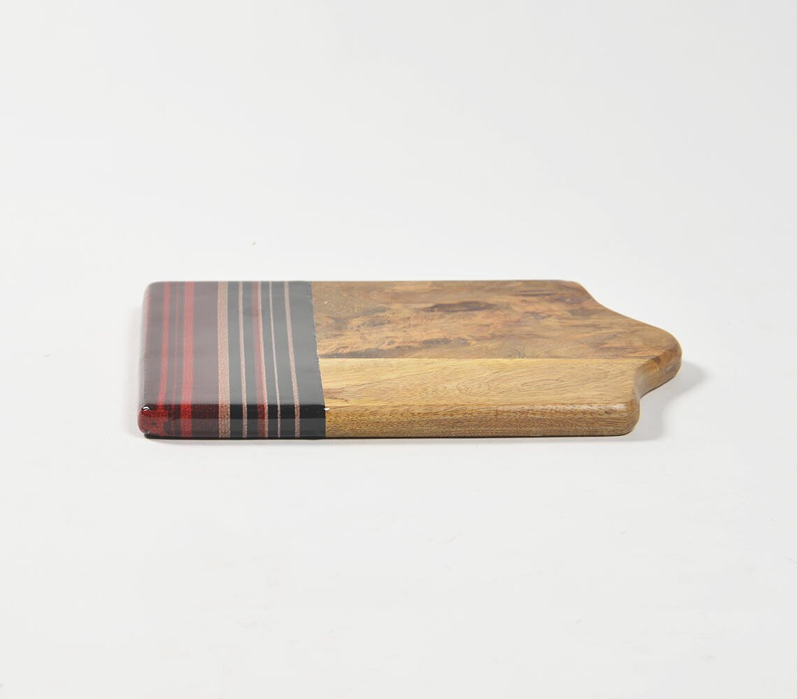 Striped Wooden Cheese board