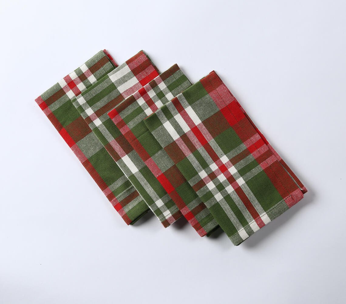 Contrast Plaid Napkins (set of 4)