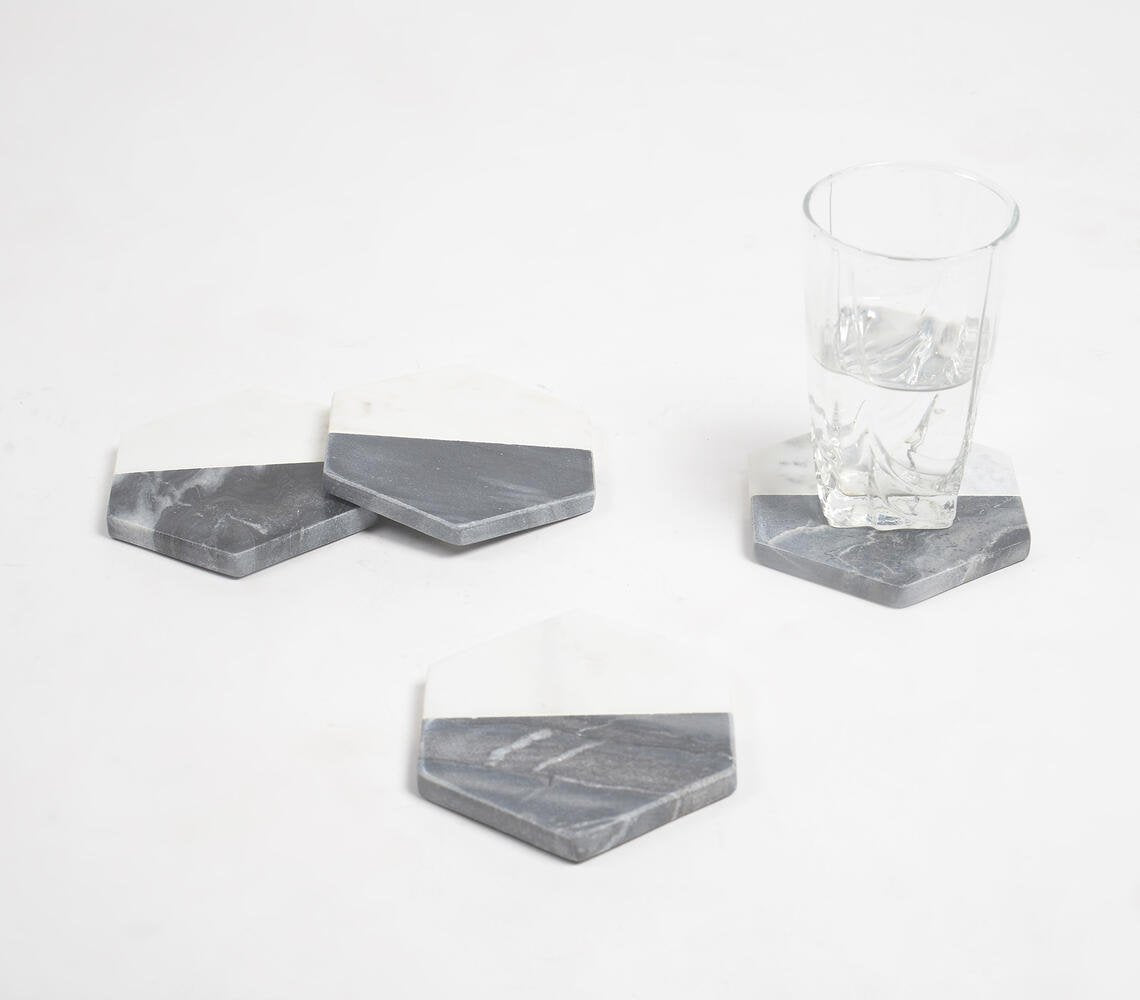 Hand Cut Marble Coasters (set of 4)