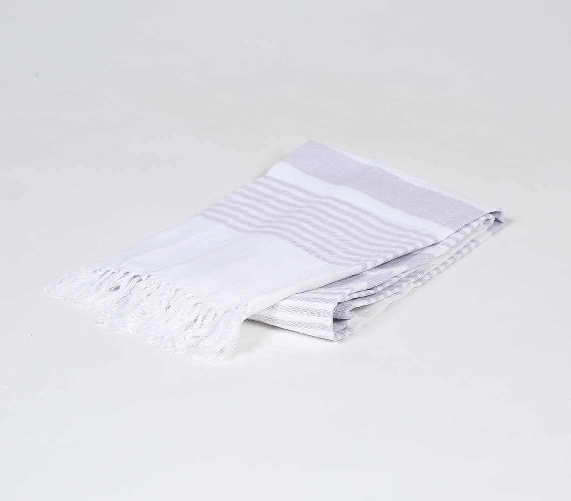 Handwoven Striped Cotton Bath Towel