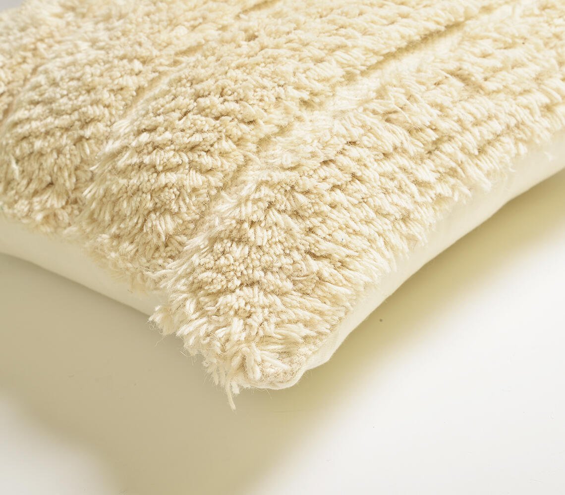 Shaggy Neutral Cushion cover