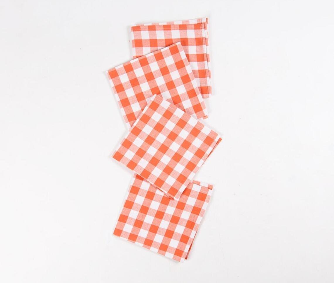 Yarn-Dyed Checkered Napkins (Set of 4)